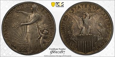 1915-S 50C Panama-Pacific AU58