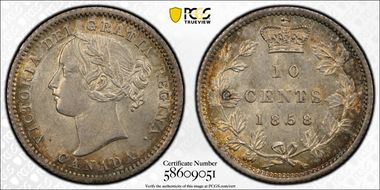 1858 10C MS62