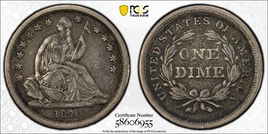 1840 10C No Drapery XF40