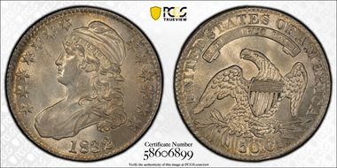 1832 50C Small Letters MS62