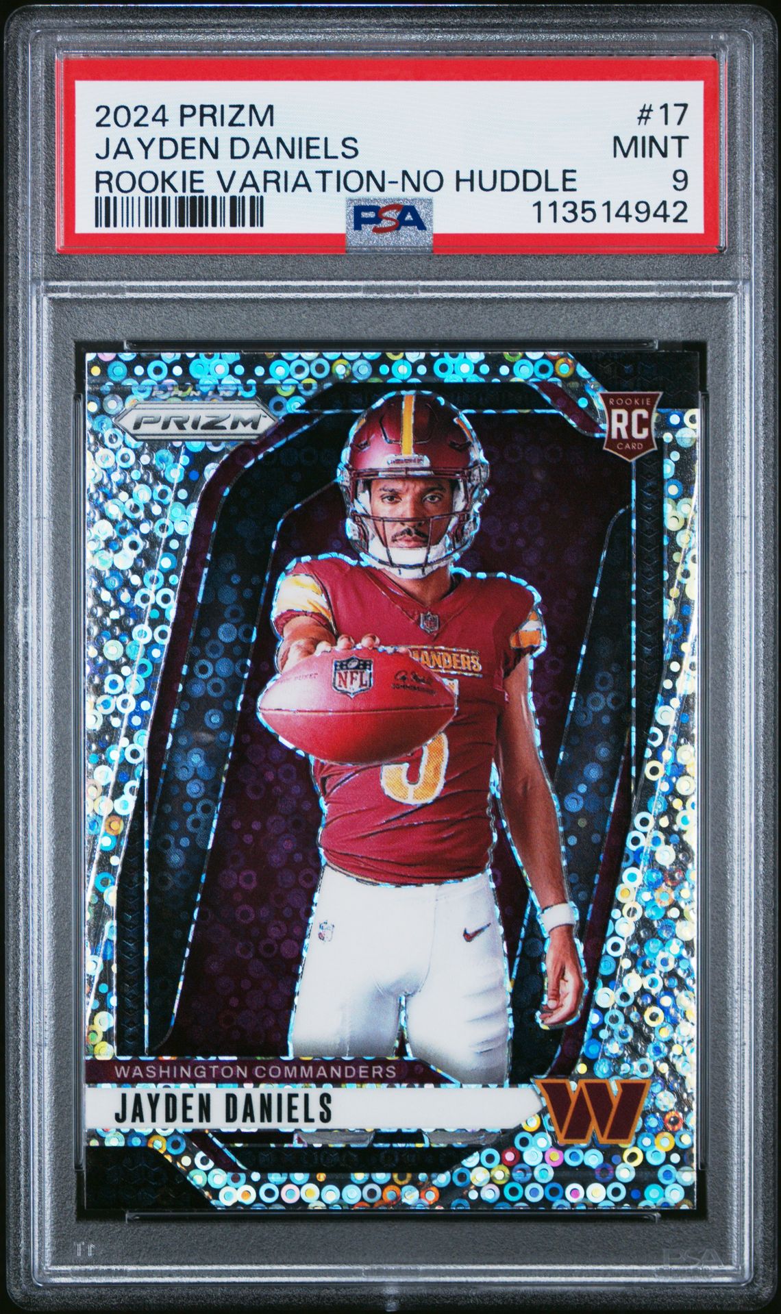 2024 Panini PANINI PRIZM ROOKIE VARIATION No Huddle #17 Jayden Daniels front
