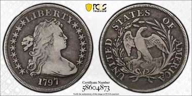1797 $1 9x7 Stars, Large Letters F12