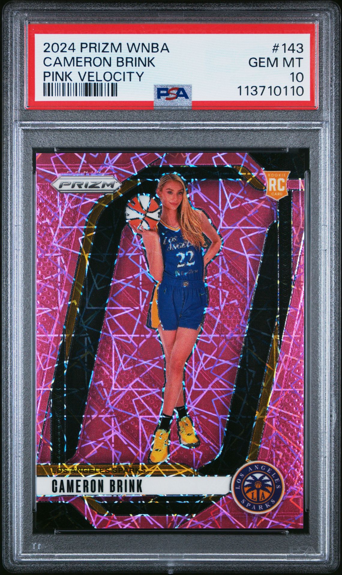 2024 Panini Prizm PINK VELOCITY #143 Cameron Brink front