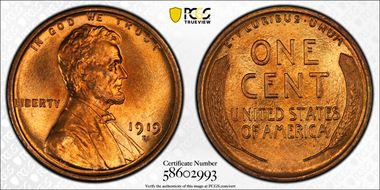 1919-D 1C MS67RD