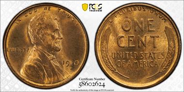 1910-S 1C MS65RD