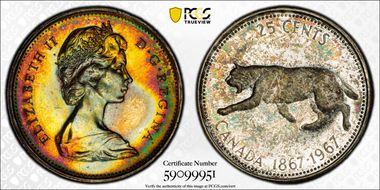 1967 25C 0.800 Ag PL63
