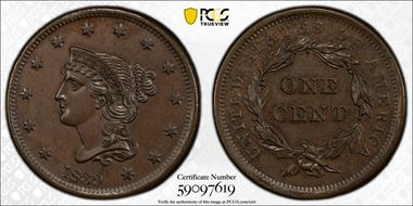1839 1C Type of 1840 MS63BN