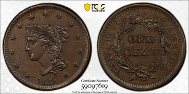 1839 1C Type of 1840 MS63BN
