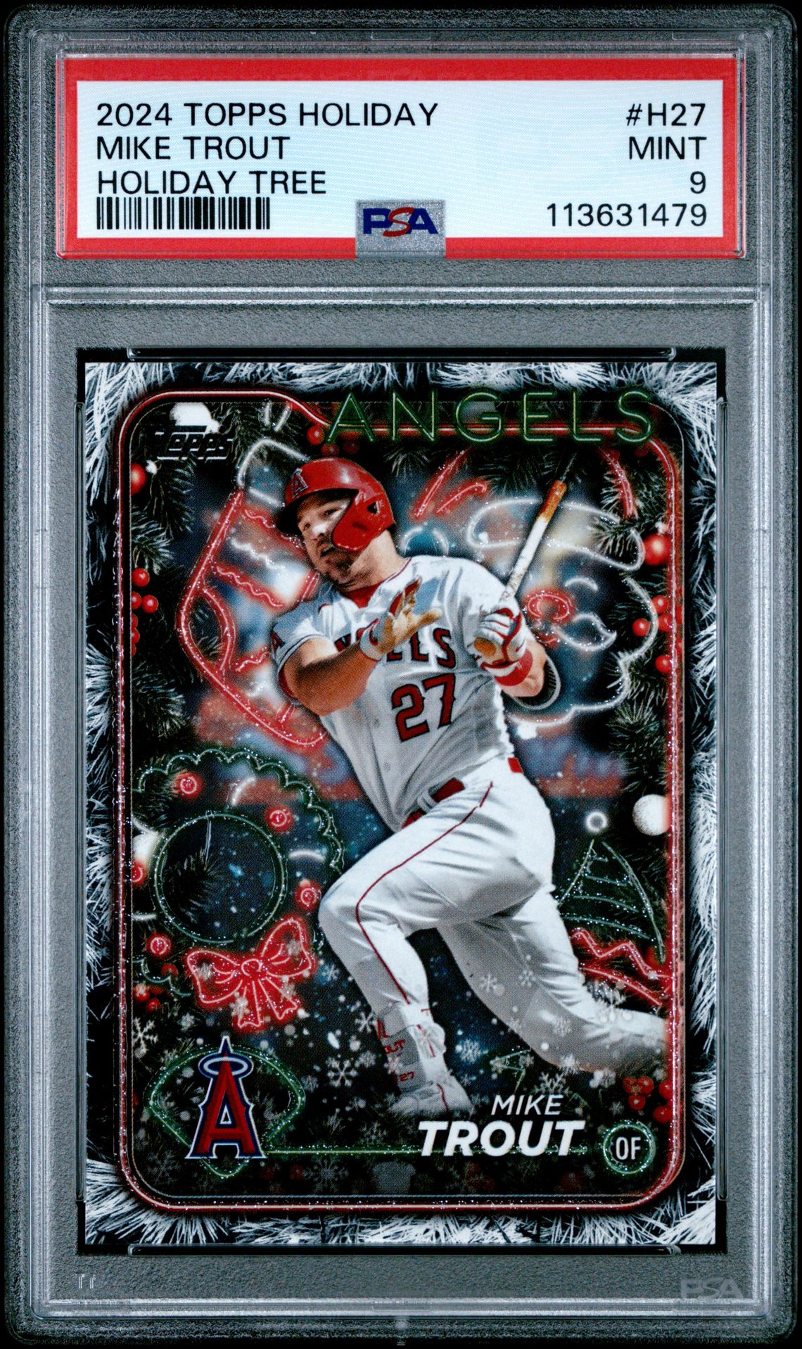 2024 Topps Holiday Mike Trout #H27 (Holiday Tree) Mint 9 front