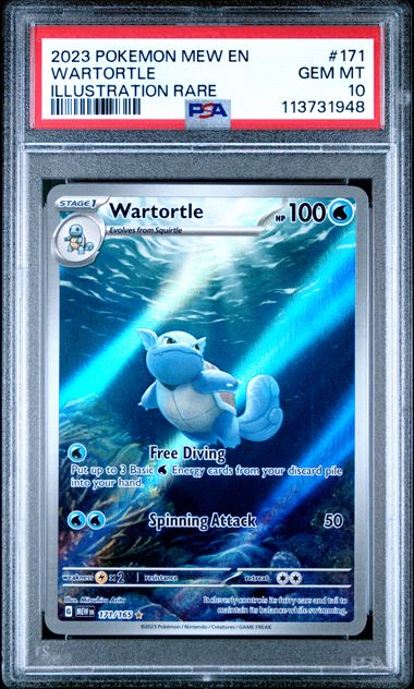 2023 POKEMON MEW EN-151 #171 WARTORTLE ILLUSTRATION RARE (PSA 10) (PSA 10) – 113731948