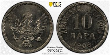 1908 10 Para MS64