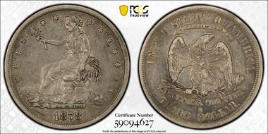 1878-S T$1 Trade VF35