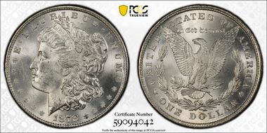 1878 8TF $1 VAM 14.1, Alligator Eye MS63