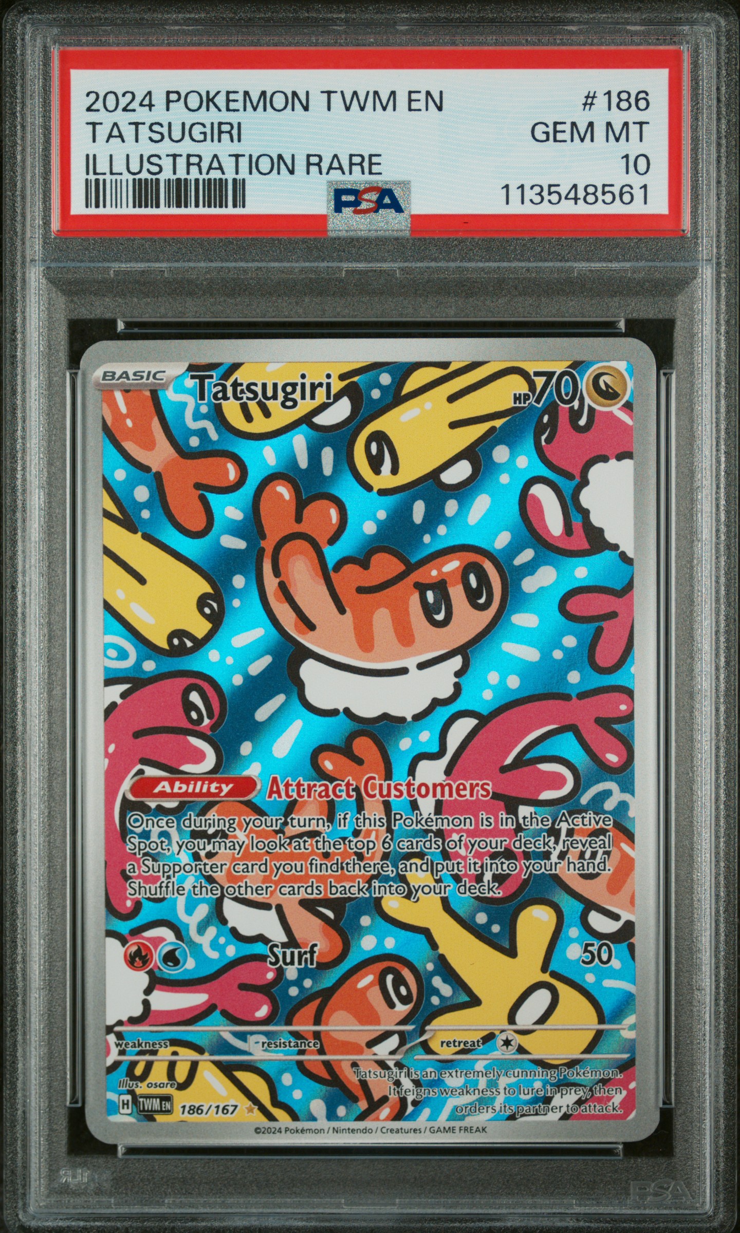 2024 #186 Tatsugiri PSA 10 Twm EN-Twilight Masquerade