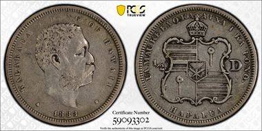 1883 50C Hawaii XF40