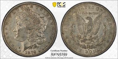 1879-S $1 VAM 50, Rev. of 1878 AU50