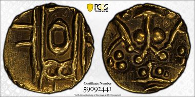 (1799-1810) Fanam C-212 MS62