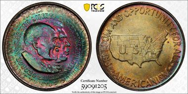 1952 50C Washington-Carver MS67+