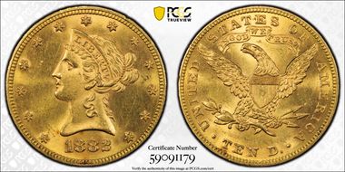 1882 $10 MS63