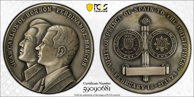 1974 Medal Honeycutt-690 var Silvered-AE MS63