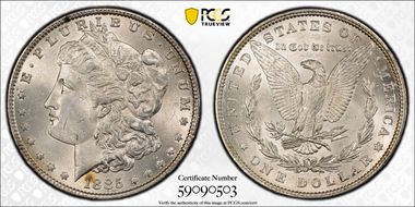 1885 $1 MS62