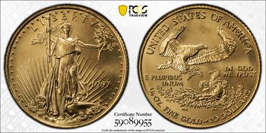 1997 $10 Gold Eagle MS69