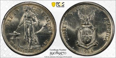 1944-S 50C KM-183  Ag N1