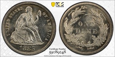 1885 10C MS63