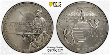 2025-S 50C USMC - 250th Anniversary MS70