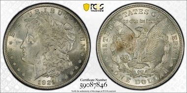 1921 $1 Morgan MS65