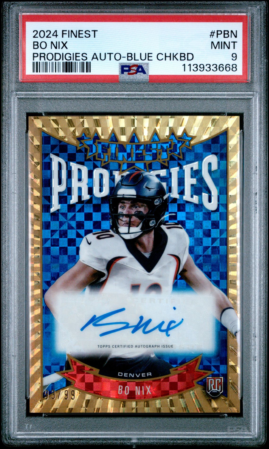 2024 Topps TOPPS CHROME Prism Refractor #206 Bo Nix front