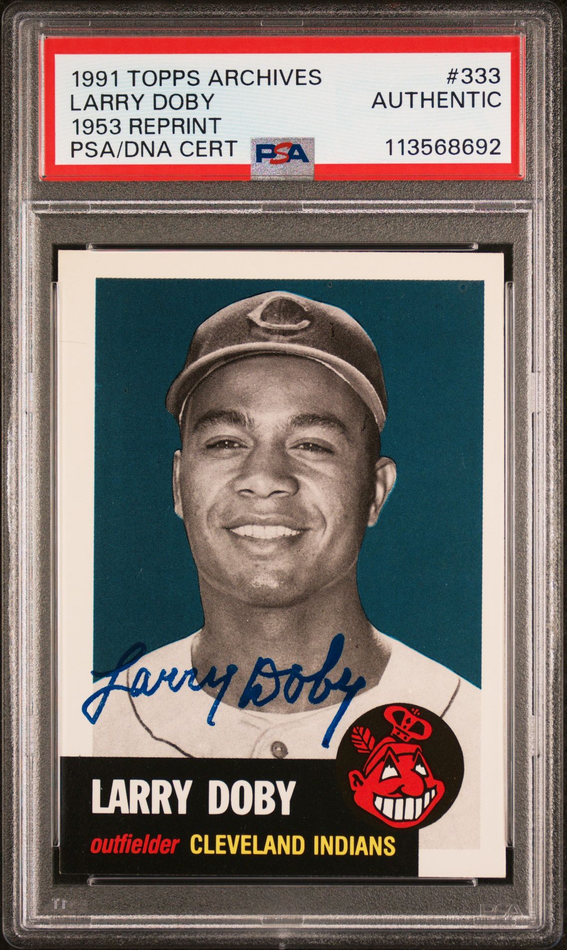 1991 Topps Archives 1953 Reprint Larry Doby #333 (1953 Reprint) N0: Authentic front