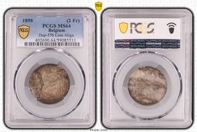 1856 (2 Fr) Dup-576 Coin Align. MS64
