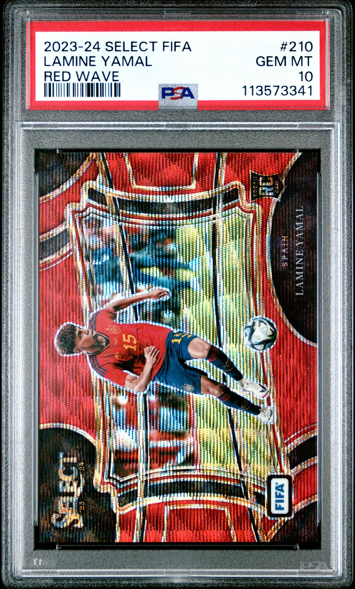 2023-24 Panini PANINI SELECT FIFA RED WAVE #210 Lamine Yamal front