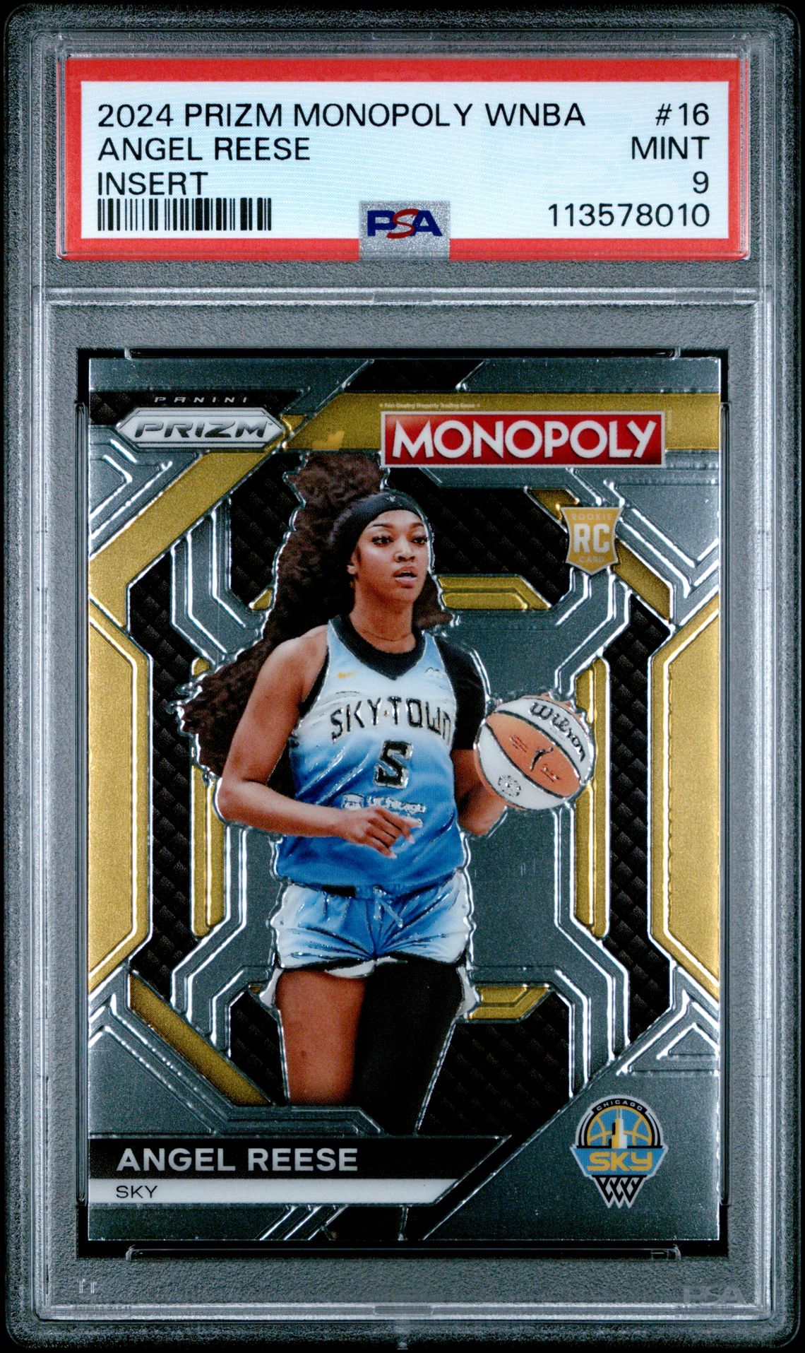 2024 Panini Prizm Monopoly Wnba Insert Angel Reese #16 (Insert) Mint 9 front