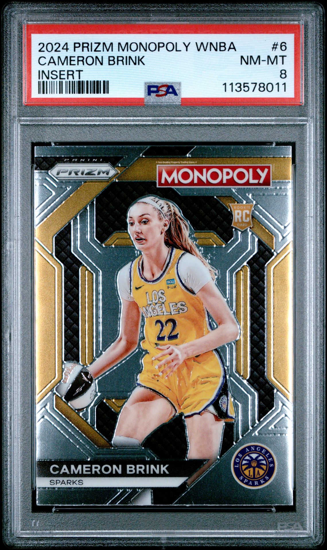 2024 Panini Prizm Monopoly Wnba Insert Cameron Brink #6 (Insert) Nm-Mt 8 front