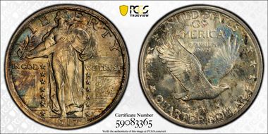 1917 25C Type 2 MS66+ FH