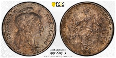 1913 5C Gad-165 F-119 MS62BN