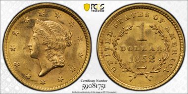1852 G$1 MS64