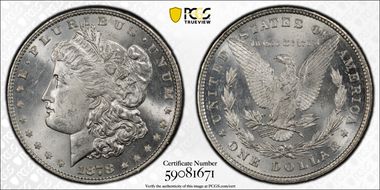 1878 8TF $1 MS63