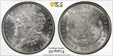 1878 8TF $1 MS64