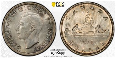 1937 S$1 Double HP MS63