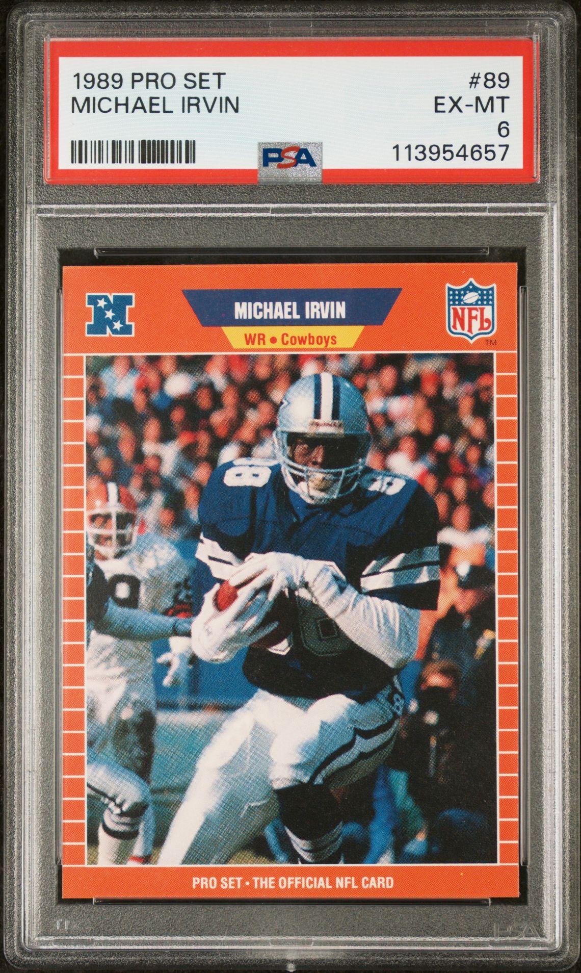 1989 Pro Set #89 Michael Irvin front
