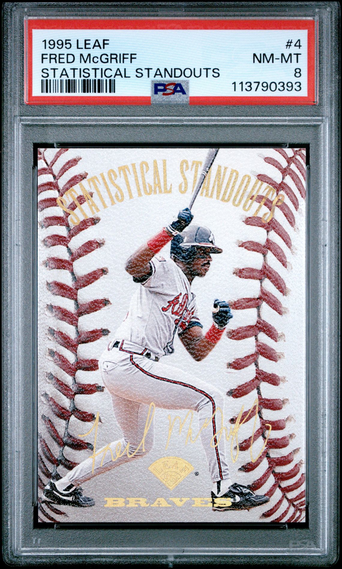 1995 Leaf LEAF STATISTICAL STANDOUTS #4 Fred Mcgriff front