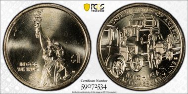 2025-D $1 American Innovation MI Auto Assembly Line Pos. A First Strike MS66