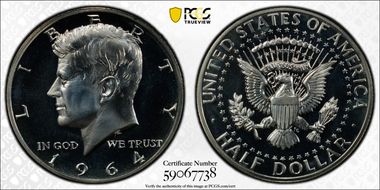 1964 50C Accented Hair PR67CAM