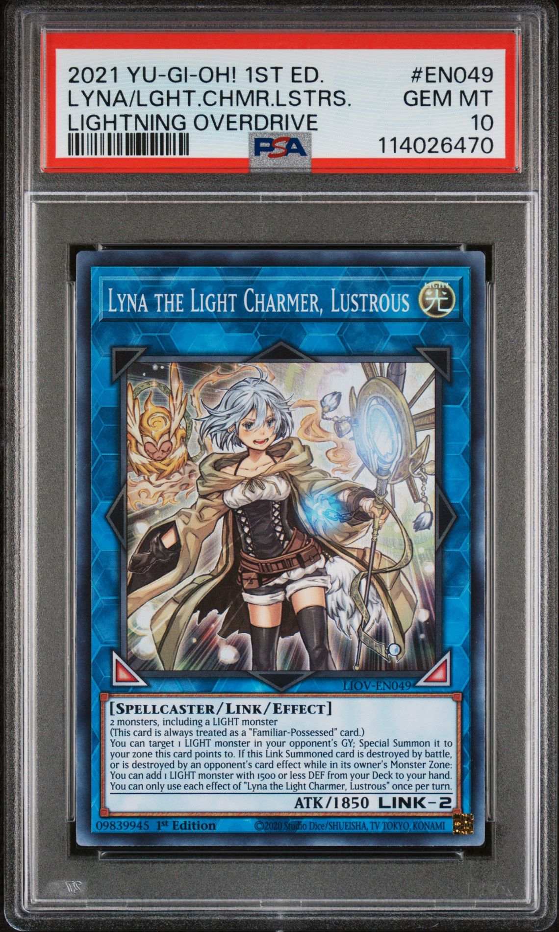 2021 Yu-Gi-Oh! Liov-Lightning Overdrive Lyna/Lght.chmr.lstrs. #En049 (Lightning Overdrive) Gem Mt 10 front