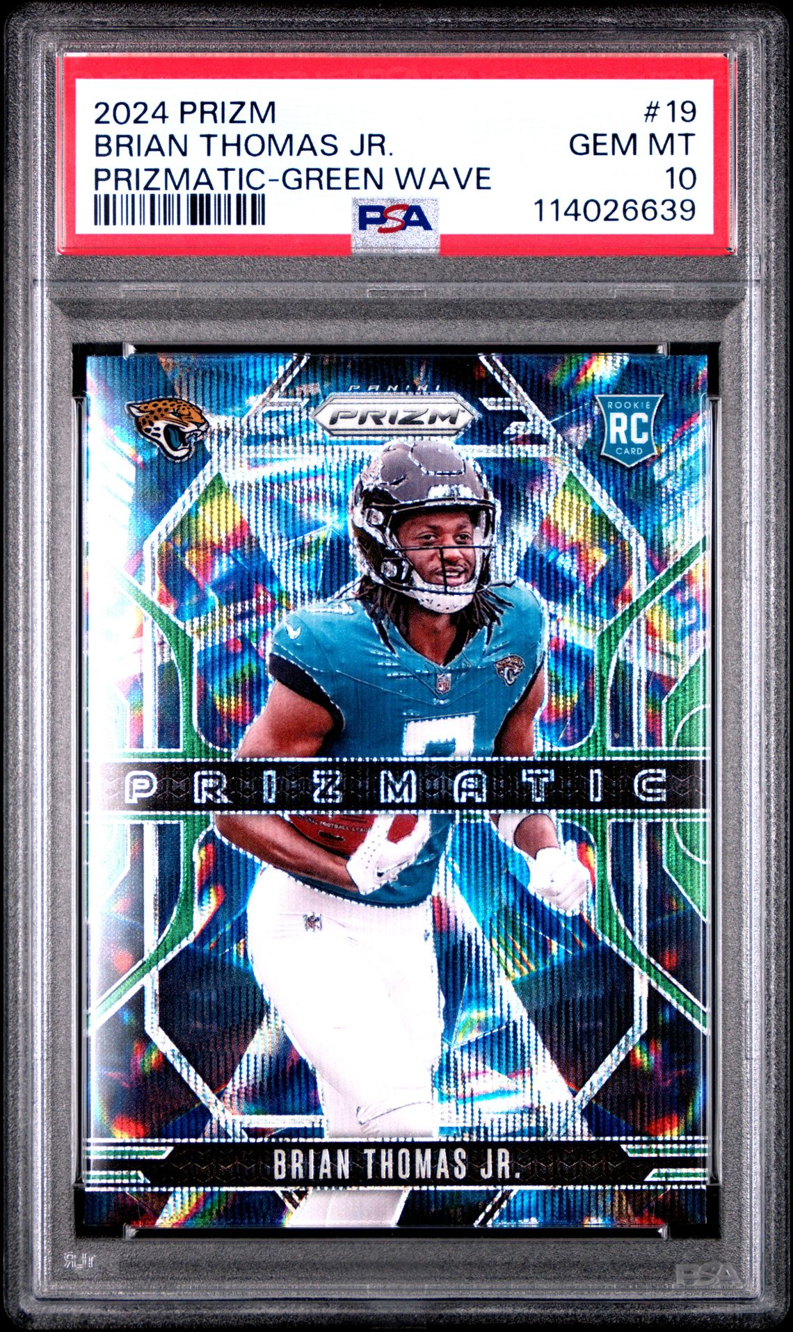 2024 Panini PANINI PRIZM PRIZMATIC GREEN WAVE #19 Brian Thomas Jr. front