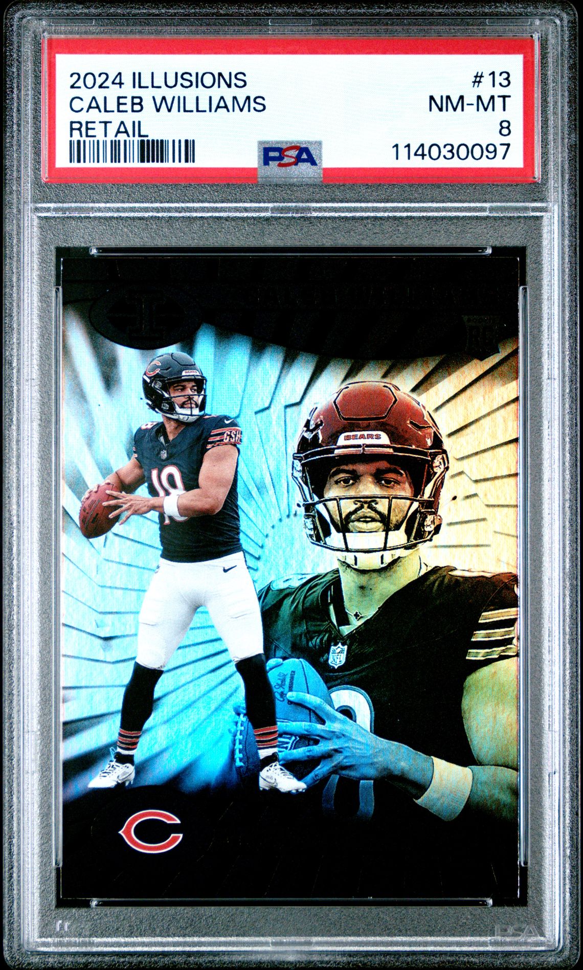 2024 Panini PANINI ILLUSIONS TROPHY COLLECTION ORANGE #13 Caleb Williams front