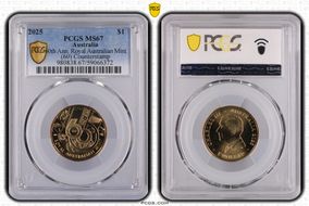 2025 $1 60 Years of the RAM AlBr 60 Counterstamp MS67